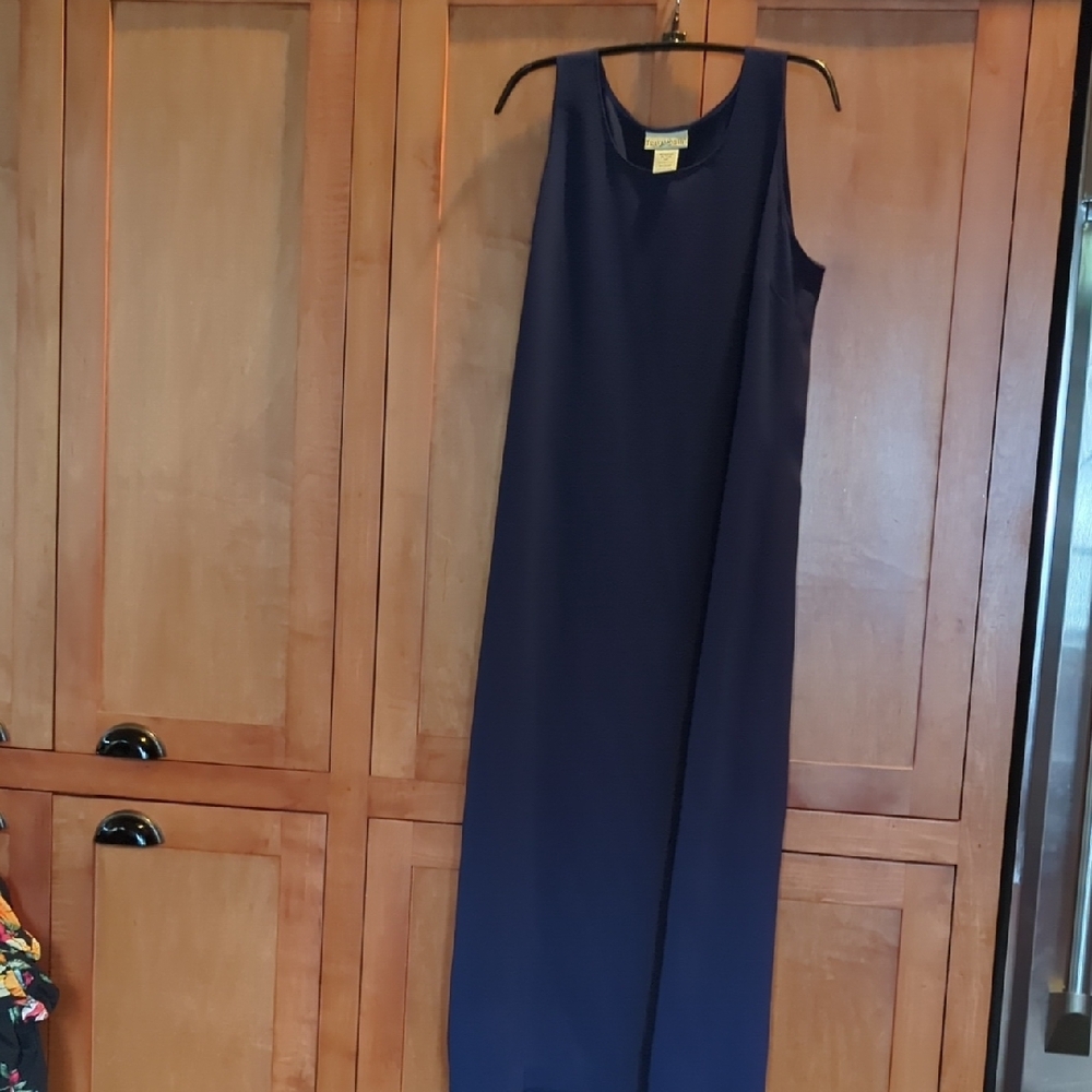 TravelSmith Classic Navy Maxi Dress Petite 16 Petite